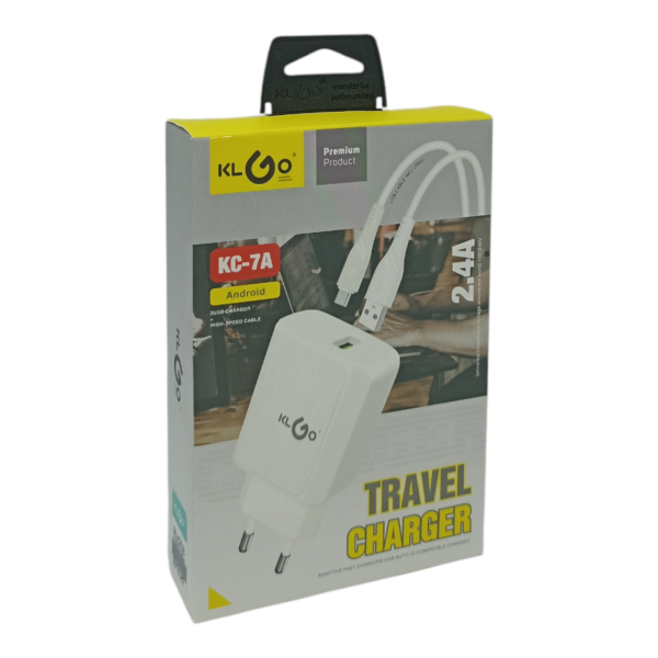 Кабель USB Android KLGO + сетевой USB адаптер (вилка) Кабель USB Android KLGO + сетевой USB адаптер (вилка)