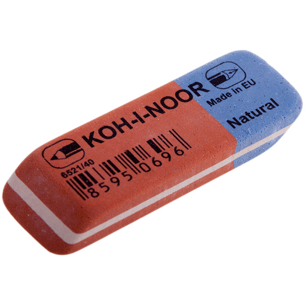 Ластик скошенный комбинированный Koh-I-Noor "Blue Star" 40 /6521040021KDRU/