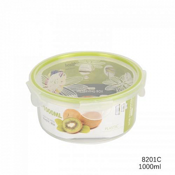Контейнер для продуктов 1,0л круглый с защелками