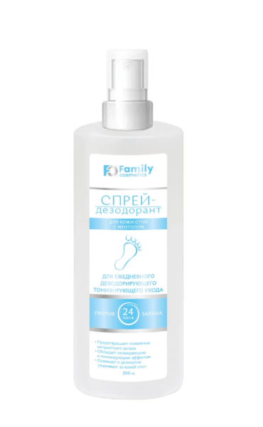 Спрей-дезодорант для кожи стоп Family Cosmetics с ментолом