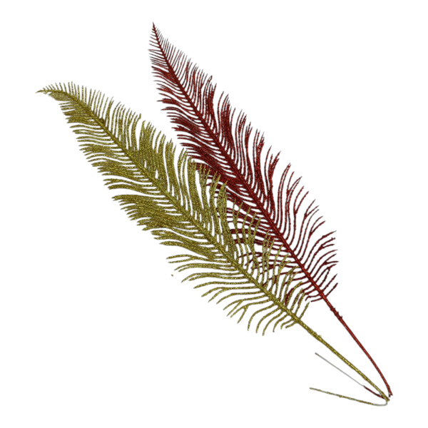 Украшение декоративное листья папоротника ( 2шт) 37см /QS52-WY10956/