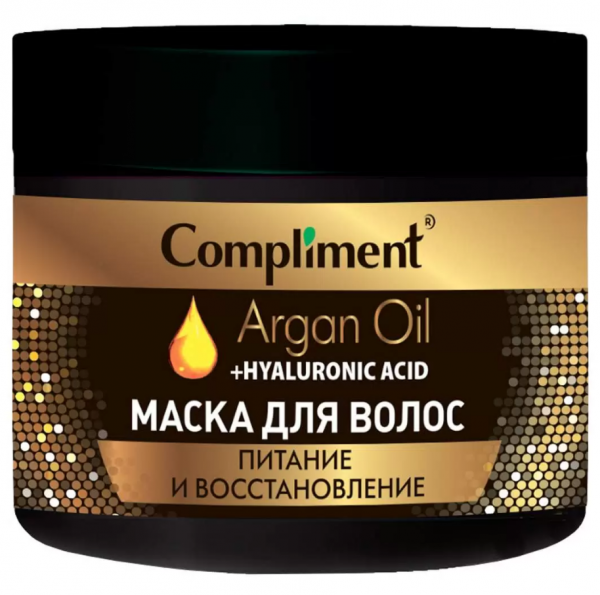 Маска для волос Compliment 300мл Argan oil & Hyaluronic Acid питание и восстановление (У-12)