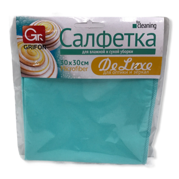 Салфетка для стекол микрофибра 30*30см Grifon Wave