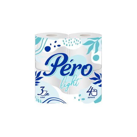 Туалетная бумага Pero Light трехслойная  4шт белая