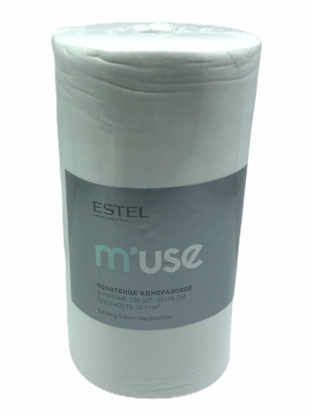 Полотенце одноразовое 35*70см в рулоне 100шт спанлейс ESTEL M`USE (У-6) /MU/PR100/