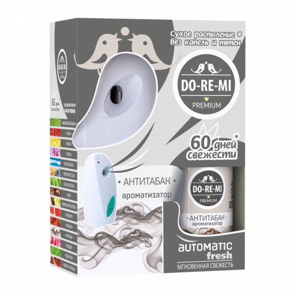 Освежитель воздуха До-ре-ми Премиум 250мл автоматический Антитабак (У-4)