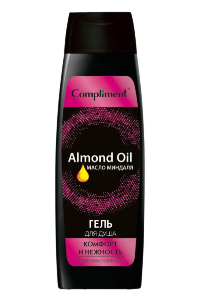 Гель для душа Compliment 400мл комфорт и нежность с маслом миндаля