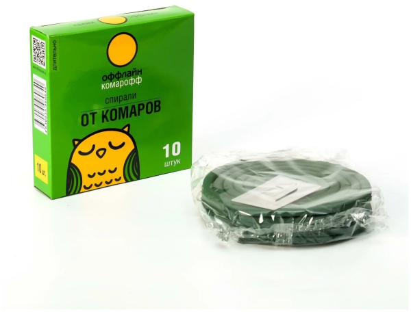 Спирали от летающих насекомых Комарофф быстро 10шт оффлайн (У-60)