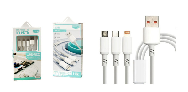 Кабель USB 3 в 1 Fast Charge /CA-887/ Кабель USB 3 в 1 Fast Charge /CA-887/