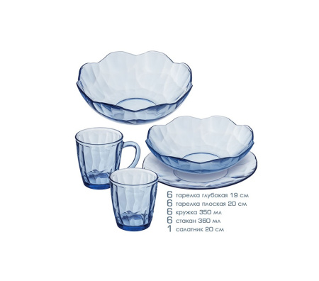 Набор столовой посуды 24+1 предметов Fancy Diamond Набор столовой посуды 24+1 предметов Fancy Diamond