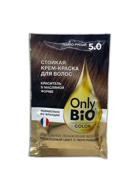 Крем-краска для волос стойкая Only Bio Color т. 5.0 темно-русый 115мл