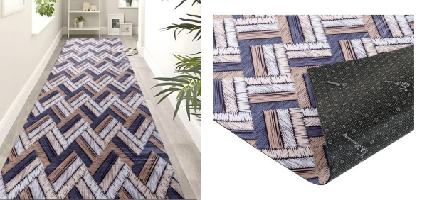 Дорожка с декором в рулоне с резиновыми точками 100см 