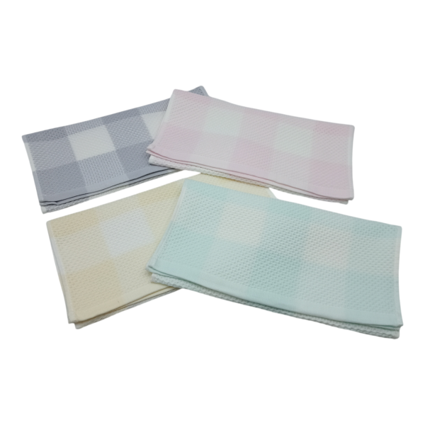 Полотенце кухонное 35*75см вафельное Клетка