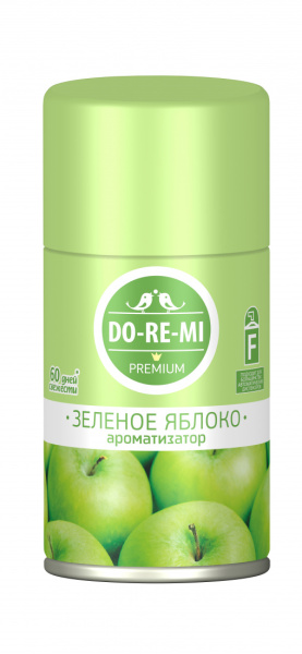 Освежитель воздуха До-ре-ми Премиум 250мл сменный блок Зеленое яблоко (У-12)