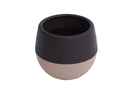 Кашпо  1,5л Дуэт комбинированный шоколадный/кофе с молоком (Ангарск) (У-8)