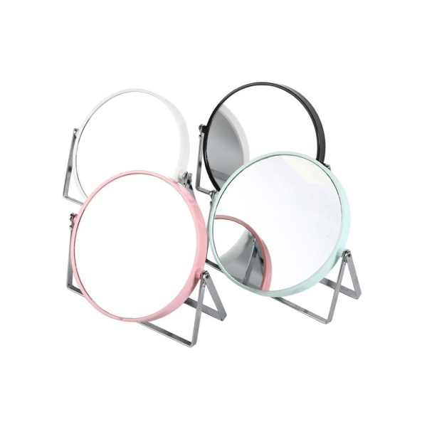 Зеркало настольное 2-х стороннее 18*16,5см круглое