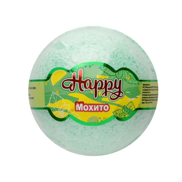 Бурлящий шар для ванны Happy 120г Мохито
