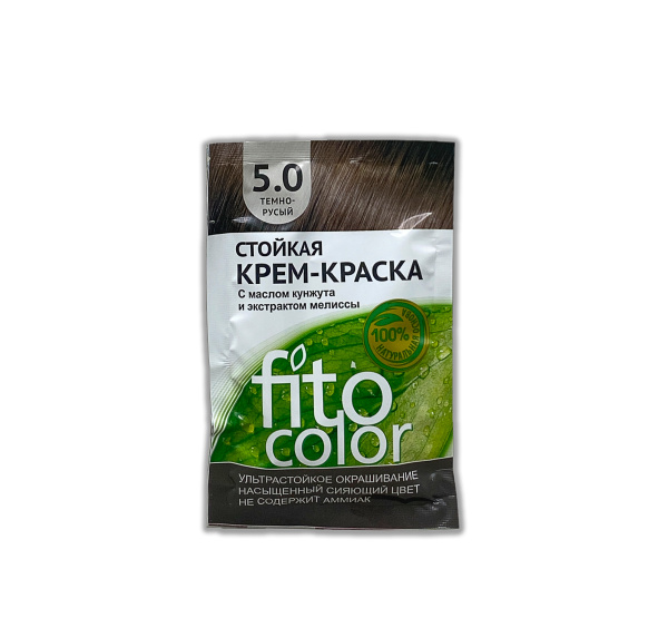 Крем-краска для волос стойкая Fitocolor т. 5.0 темно-русый 115мл