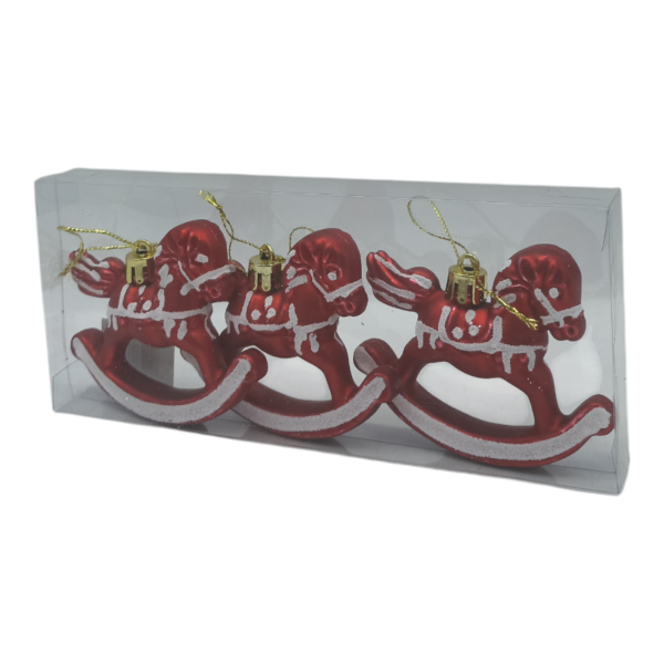 Набор игрушек для елки Лошадь ( 3шт) /S2025ES02V-275/