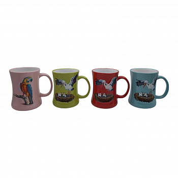 Кружка 400мл Птицы микс /AB-772-1-400ML/