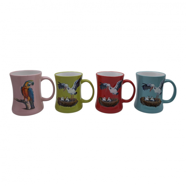 Кружка 400мл Птицы микс /AB-772-1-400ML/