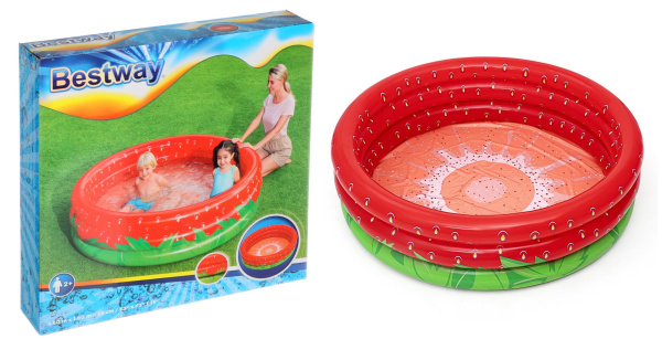 Бассейн надувной 160*160*38см Sweet Strawberry Bestway (У-6) /100400/013-041//51145/