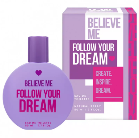 Т/вода женская  50мл Believe me Follow your dream 				