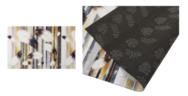 Дорожка с декором в рулоне с резиновыми точками 100см