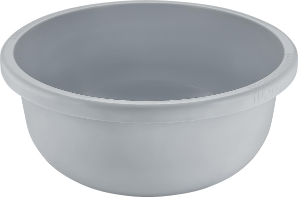 Таз  9,5л круглый серый шторм
