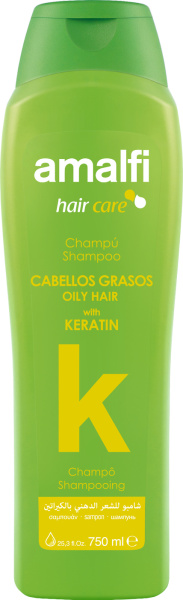 Шампунь Amalfi 750мл Keratin Greasy Hair Mojito для жирных волос (У-16) /5017/
