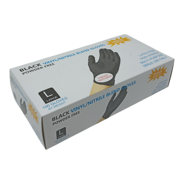 Перчатки одноразовые 50шт M.S.L.XS.XL черные