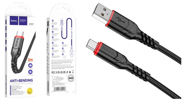 Кабель USB-Type-C Hoco 3,0A 2м /X59/