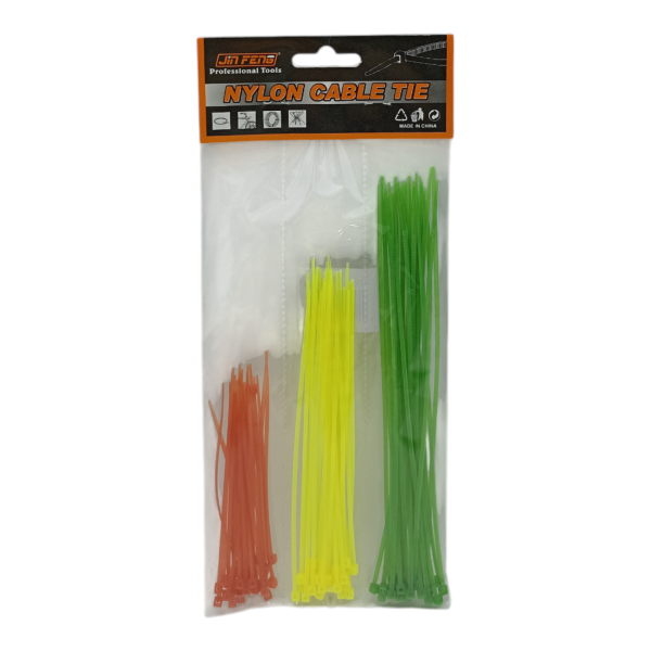Хомут-стяжка кабельный нейлон 25шт цветная Хомут-стяжка кабельный нейлон 25шт цветная