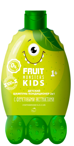 Шампунь детский Фрутомонстры  2в1 400мл яблоко