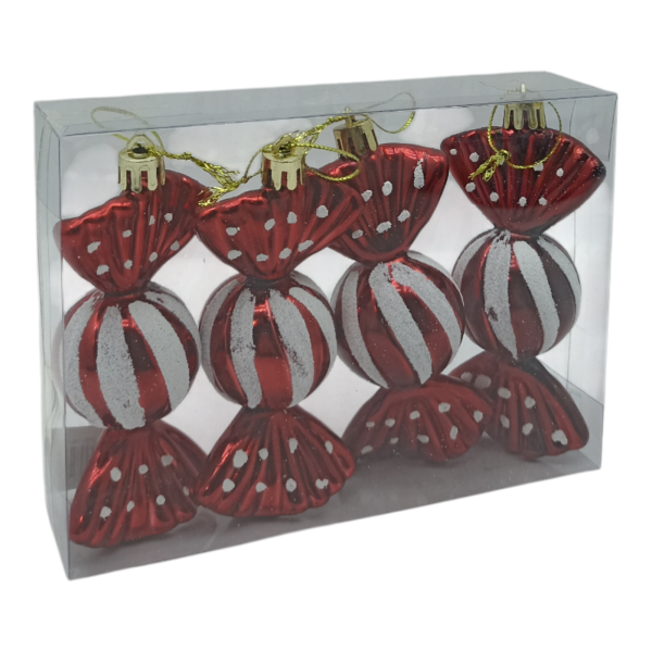 Набор игрушек для елки Конфета ( 4шт) /QS271-WS60007/