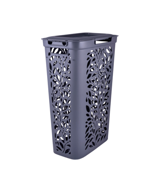 Корзина для белья 60л 44*34*63,5см Leaves серый Корзина для белья 60л 44*34*63,5см Leaves серый