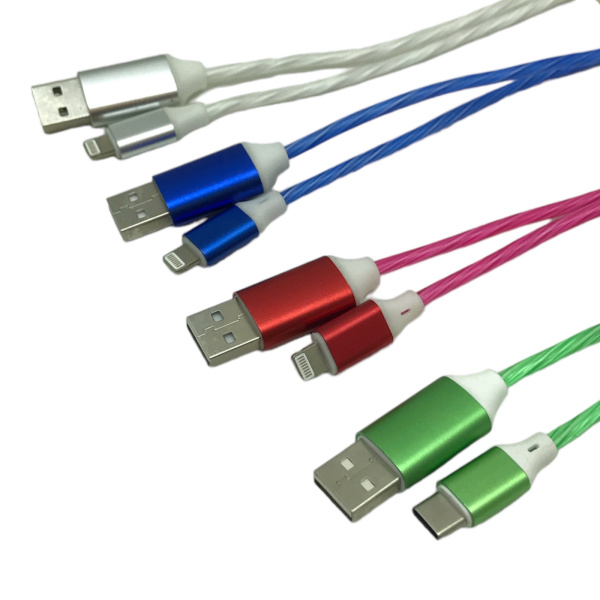 Кабель USB светящийся в ассортименте