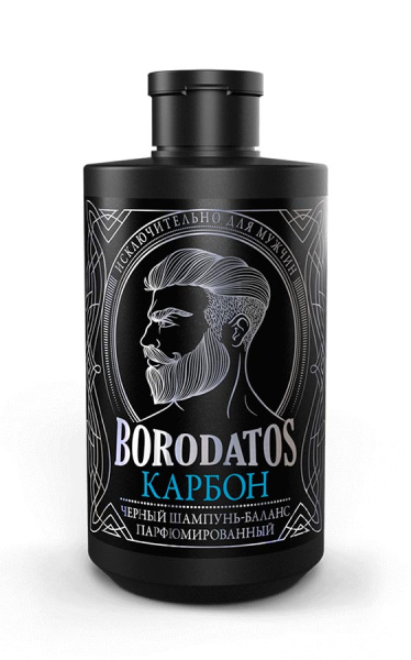 Шампунь-баланс мужской Borodatos 400мл черный