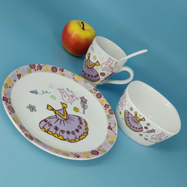 Набор детской посуды 4 предмета керамика