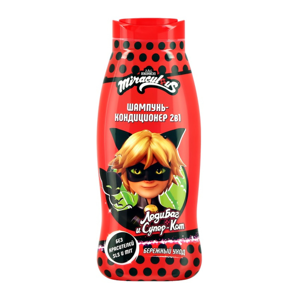 Шампунь детский Miraculous 400мл 2в 1 Супер Кот (У-8)