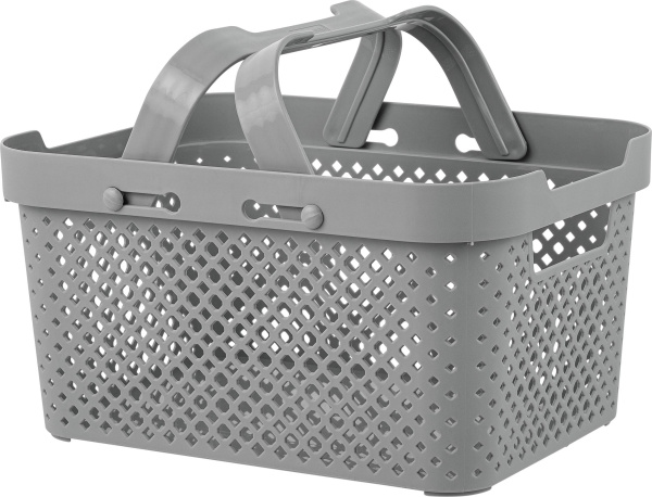 Корзина для хранения с ручками 5л Plast Team STOCKHOLM серый шторм