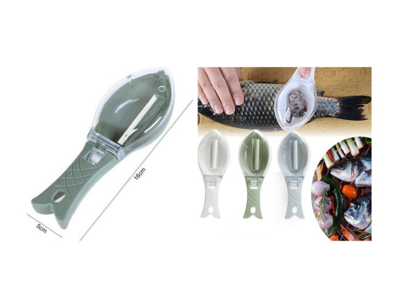 Рыбочистка с контейнером для чешуи 16*5см /GYL001/