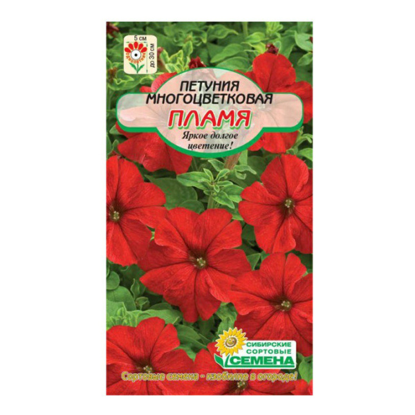 Петуния Пламя многоцветковая 0,1г (Сибирские Сортовые Семена)