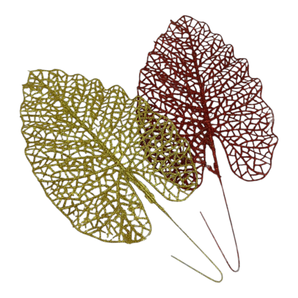 Украшение декоративное листья  ( 2шт) 29см /QS52-WY20974/