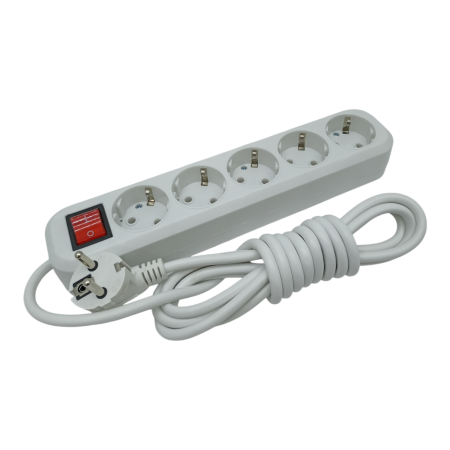 Удлинитель  2,7м 5гн белый /M-5-3M-5/