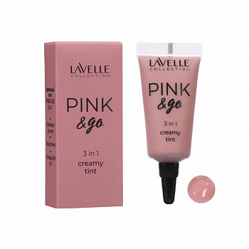 Тинт для губ, щек и глаз Lavelle Collection PINK & GO 3in1 т. 01 холодно-розовый