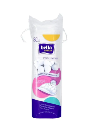 Ватные диски Bella  80шт Cotton 