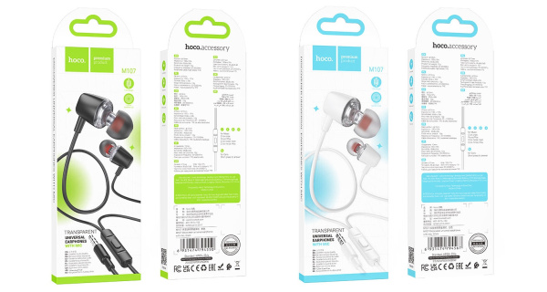 Наушники внутриканальные Hoco Discoverer, Jack 3.5мм, 1.2 м,