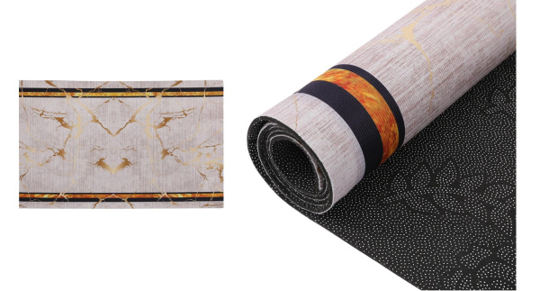 Дорожка с декором в рулоне с резиновыми точками 100см