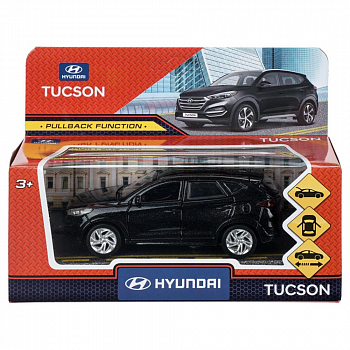 Машина инерц. "Технопарк" Hyundai Tucson открываются двери и багажник 12см (У-72)
